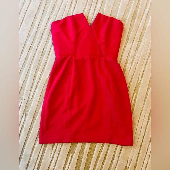 Elegant pink/red Women's strapless dress Naven size small - Picture 1 of 5